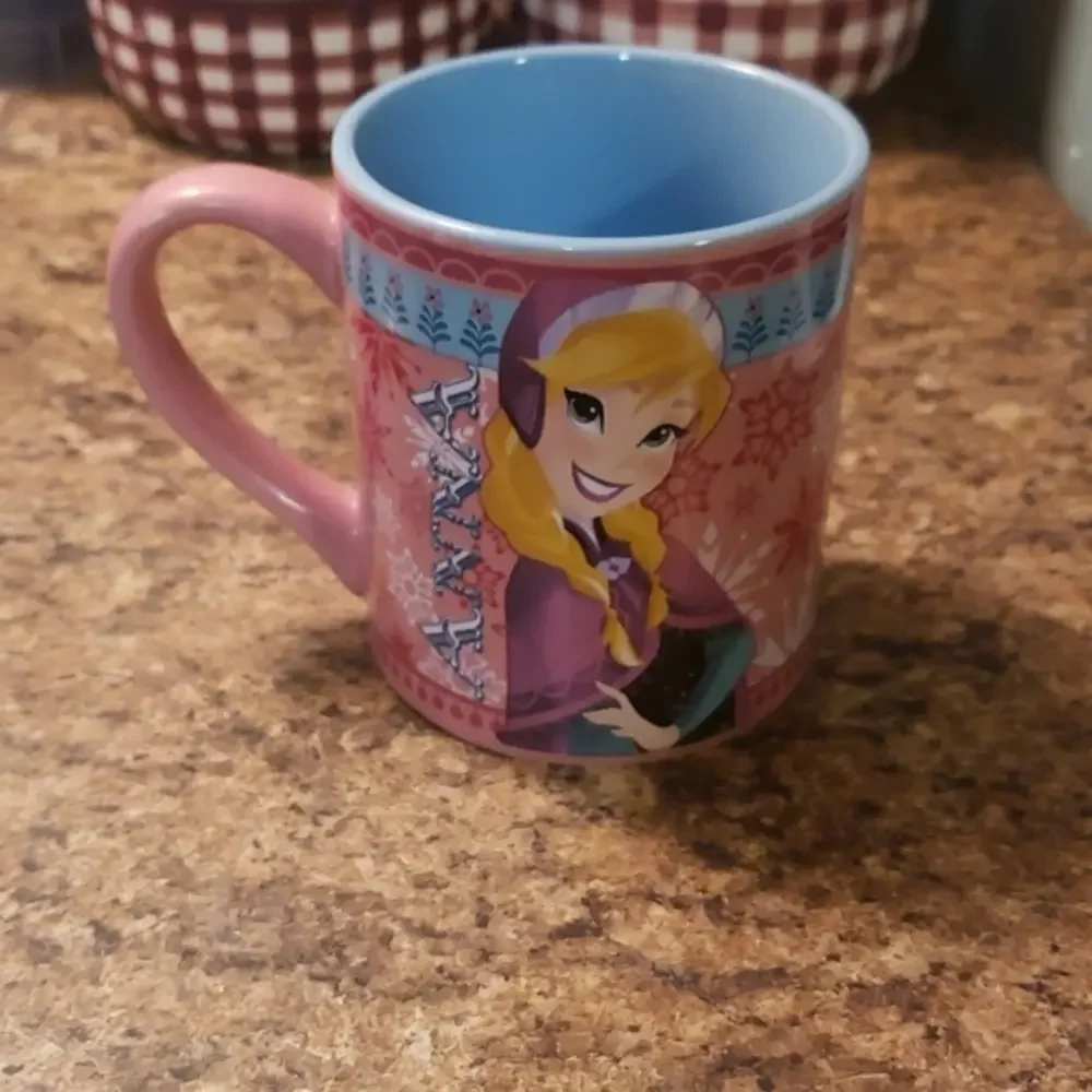 Disney FROZEN Large 14 oz. Pink‎ Anna Character Ceramic Coffee Mug